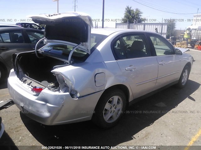 1G1ZT52865F237247 - 2005 CHEVROLET MALIBU LS SILVER photo 4