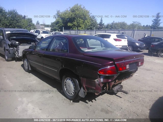 2G4WS52J1Y1142120 - 2000 BUICK CENTURY CUSTOM MAROON photo 3