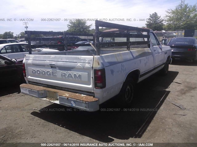 1B7FE06X0KS015038 - 1989 DODGE D-SERIES D100 WHITE photo 4