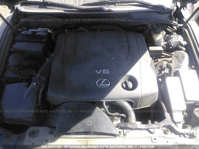 JTHBK262862008480 - 2006 LEXUS IS 250 BLACK photo 10