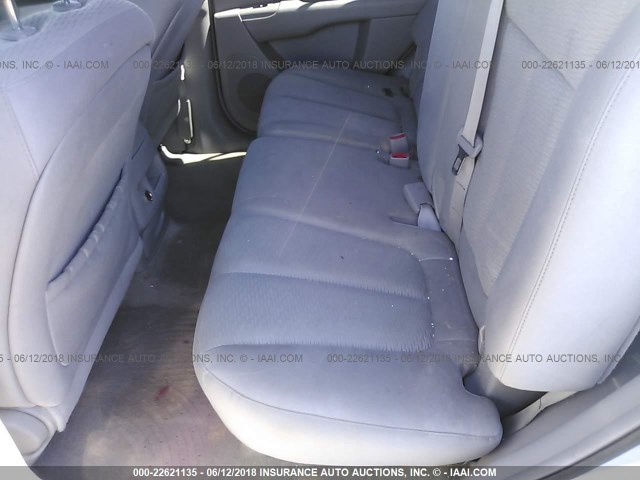 5NMSG13D37H006894 - 2007 HYUNDAI SANTA FE GLS SILVER photo 8