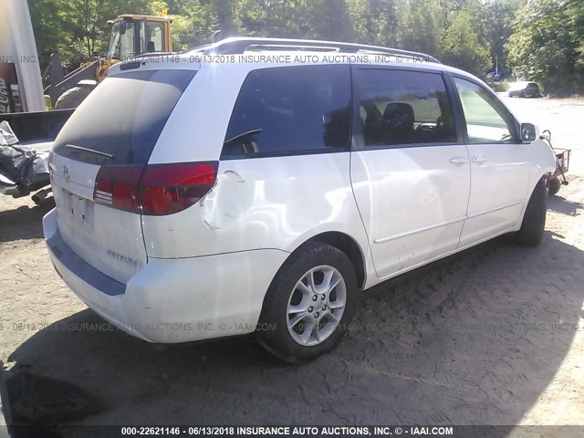 5TDZA22C65S225969 - 2005 TOYOTA SIENNA XLE/XLE LIMITED WHITE photo 4