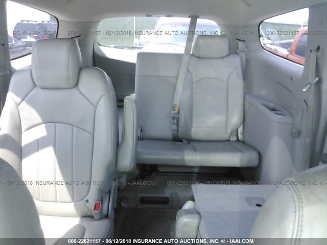 5GAER23728J260777 - 2008 BUICK ENCLAVE CXL WHITE photo 8