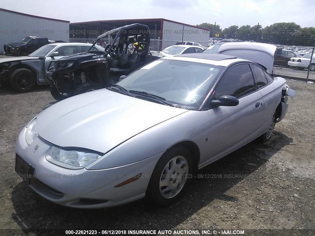 1G8ZN12891Z112269 - 2001 SATURN SC1 SILVER photo 2