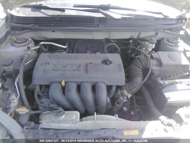 2T1KR32E94C310555 - 2004 TOYOTA COROLLA MATRIX XR SILVER photo 10