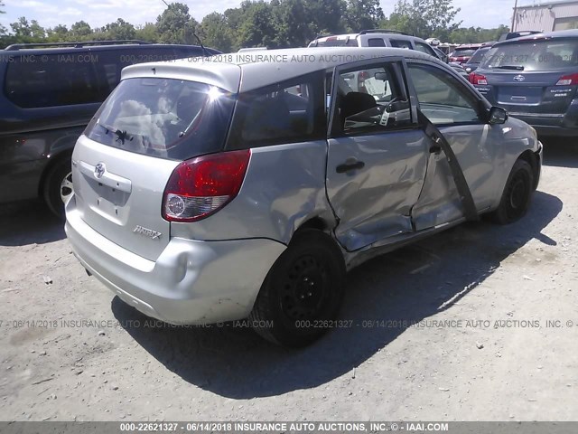 2T1KR32E94C310555 - 2004 TOYOTA COROLLA MATRIX XR SILVER photo 4