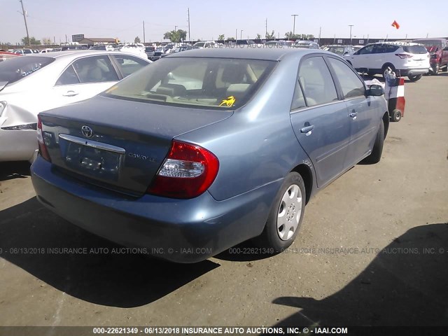 4T1BE32K03U762618 - 2003 TOYOTA CAMRY LE/XLE/SE ლურჯი ფოტო 4