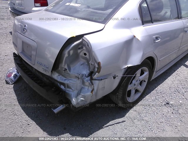 1N4BL11D96C103146 - 2006 NISSAN ALTIMA SE/SL/SE-R SILVER photo 6