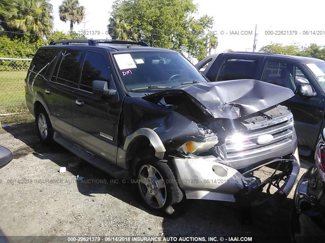 1FMFU175X7LA93703 - 2007 FORD EXPEDITION EDDIE BAUER GREEN photo 1