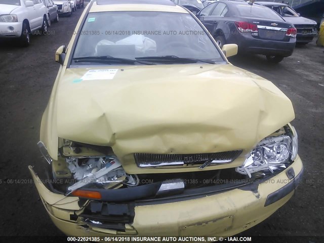 YV1VW29571F650547 - 2001 VOLVO V40 1.9T YELLOW photo 6