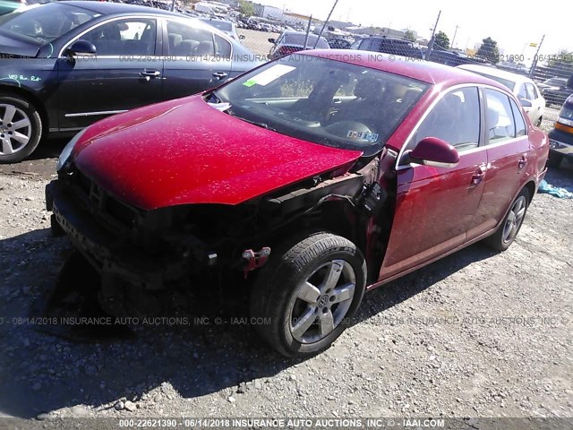 3VWRM71K38M199149 - 2008 VOLKSWAGEN JETTA SE/SEL RED photo 2