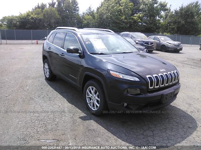 1C4PJMCS0FW625214 - 2015 JEEP CHEROKEE LATITUDE BLACK photo 1