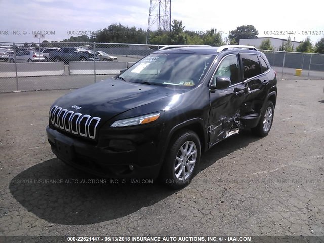 1C4PJMCS0FW625214 - 2015 JEEP CHEROKEE LATITUDE BLACK photo 2