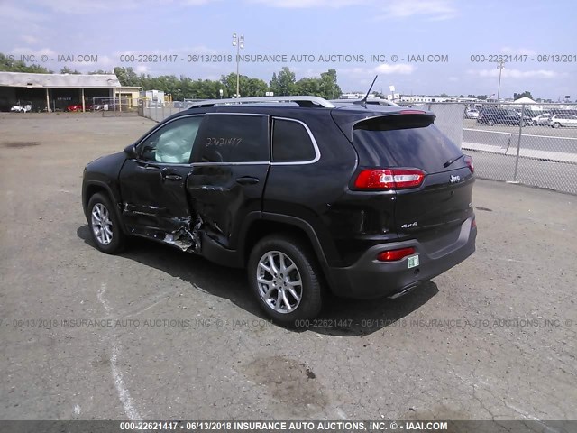 1C4PJMCS0FW625214 - 2015 JEEP CHEROKEE LATITUDE BLACK photo 3