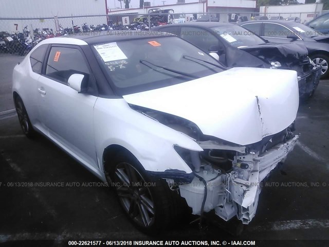 JTKJF5C72D3056320 - 2013 TOYOTA SCION TC WHITE photo 1