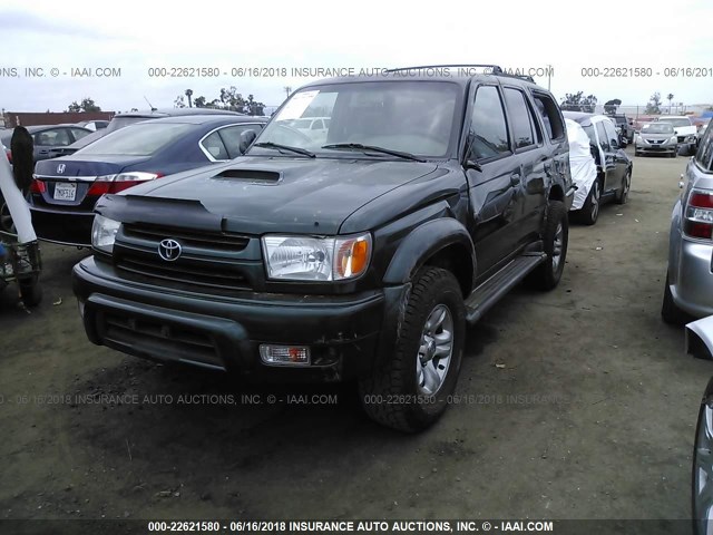 JT3GN86RX10188634 - 2001 TOYOTA 4RUNNER SR5 GREEN photo 2