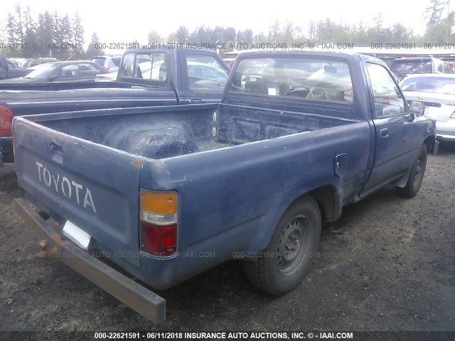 JT4RN81PXK5044371 - 1989 TOYOTA PICKUP 1/2 TON SHT WHEELBASE DLX BLUE photo 4