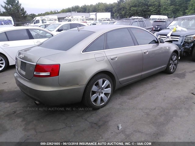 WAUDH74F46N170582 - 2006 AUDI A6 3.2 QUATTRO GOLD photo 4