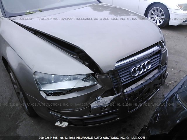 WAUDH74F46N170582 - 2006 AUDI A6 3.2 QUATTRO GOLD photo 6