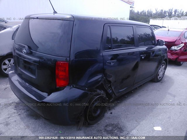 JTLKE50E981048898 - 2008 TOYOTA SCION XB BLACK photo 4