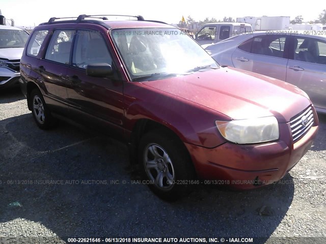 JF1SG63656H737752 - 2006 SUBARU FORESTER 2.5X RED photo 1