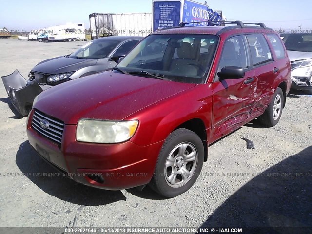 JF1SG63656H737752 - 2006 SUBARU FORESTER 2.5X RED photo 2