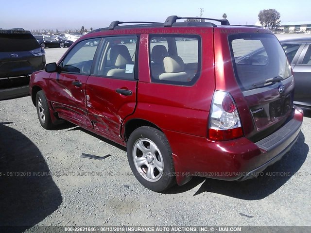 JF1SG63656H737752 - 2006 SUBARU FORESTER 2.5X RED photo 3