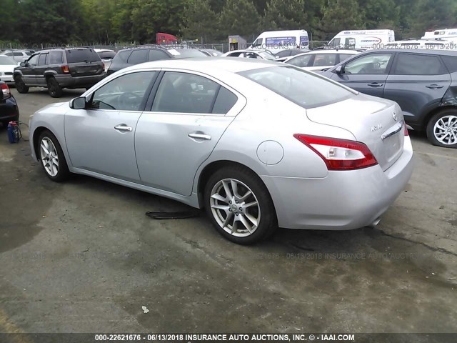 1N4AA51E29C817206 - 2009 NISSAN MAXIMA S/SV SILVER photo 3