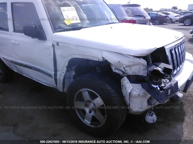 1J4RH4GK3AC159359 - 2010 JEEP COMMANDER SPORT WHITE photo 6