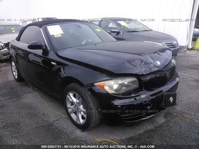 WBAUN13538VH79683 - 2008 BMW 128 I BLACK photo 1