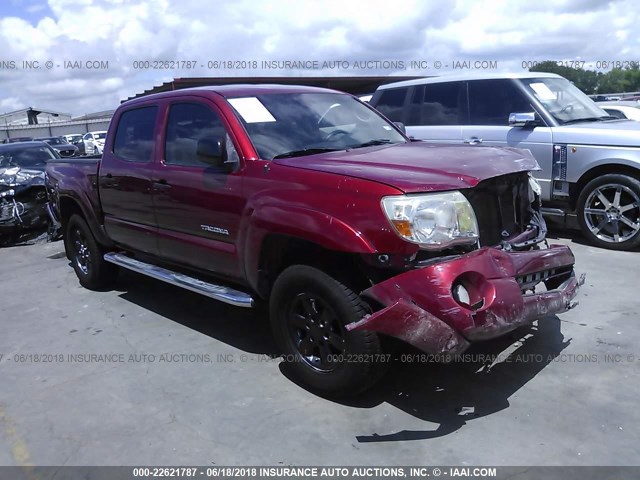 5TEJU62N16Z273168 - 2006 TOYOTA TACOMA DOUBLE CAB PRERUNNER RED photo 1