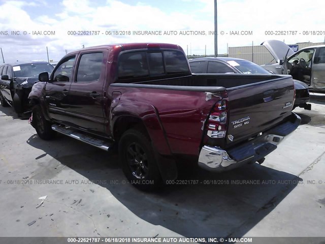 5TEJU62N16Z273168 - 2006 TOYOTA TACOMA DOUBLE CAB PRERUNNER RED photo 3