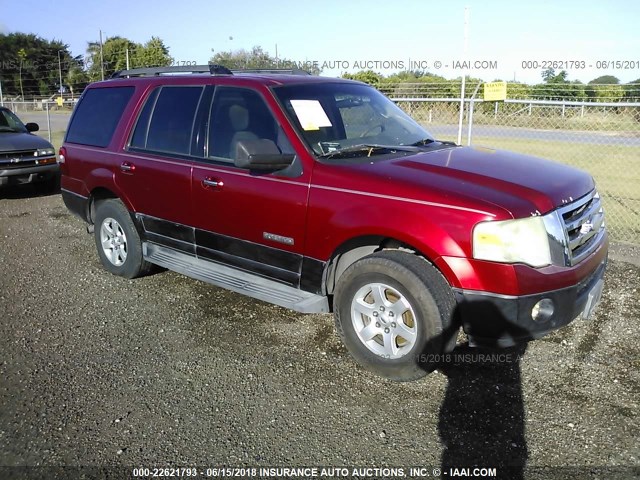 1FMFU15587LA47869 - 2007 FORD EXPEDITION XLT RED photo 1