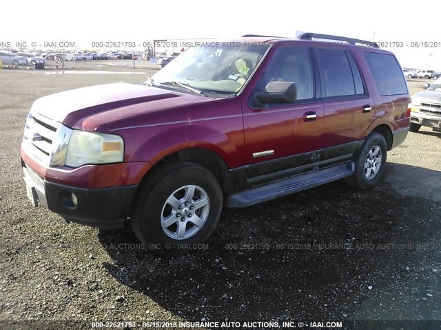 1FMFU15587LA47869 - 2007 FORD EXPEDITION XLT RED photo 2