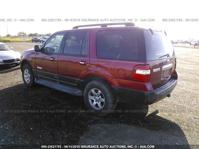 1FMFU15587LA47869 - 2007 FORD EXPEDITION XLT RED photo 3