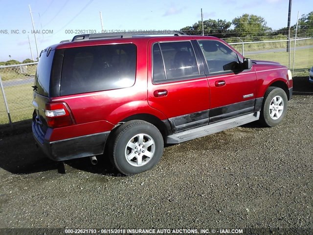 1FMFU15587LA47869 - 2007 FORD EXPEDITION XLT RED photo 4