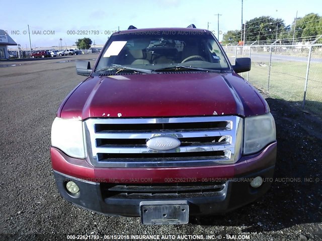 1FMFU15587LA47869 - 2007 FORD EXPEDITION XLT RED photo 6