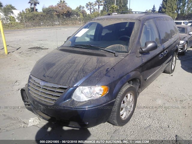2C4GP54L15R175298 - 2005 CHRYSLER TOWN & COUNTRY TOURING BLUE photo 2