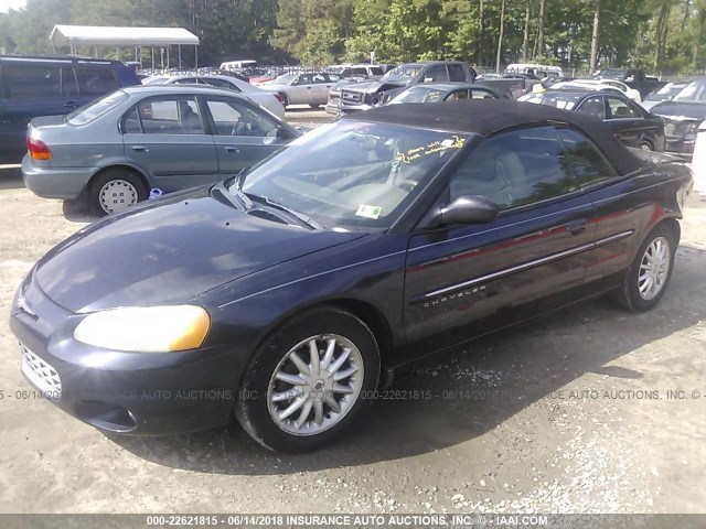 1C3EL55U01N584429 - 2001 CHRYSLER SEBRING LXI Dark Blue photo 2