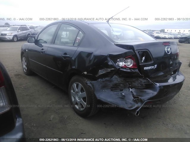 JM1BK12GX61533284 - 2006 MAZDA 3 I BLACK photo 3