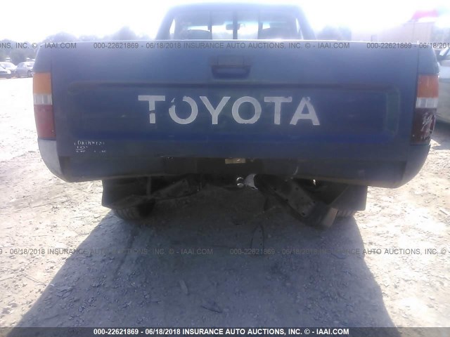 4TARN81A7NZ034899 - 1992 TOYOTA PICKUP 1/2 TON SHORT WHEELBASE STB BLUE photo 6