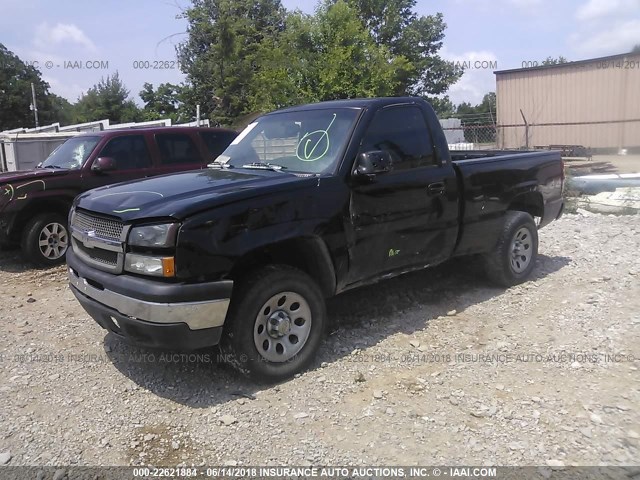 1GCEK14X25Z286899 - 2005 CHEVROLET SILVERADO K1500 BLACK photo 2