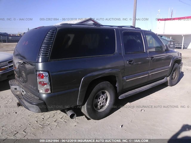 3GNFK16Z82G257753 - 2002 CHEVROLET SUBURBAN K1500 GRAY photo 4