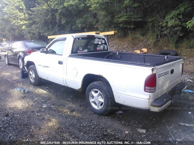 1B7FL26X6YS506966 - 2000 DODGE DAKOTA WHITE photo 3