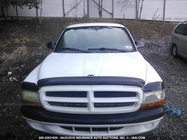 1B7FL26X6YS506966 - 2000 DODGE DAKOTA WHITE photo 6