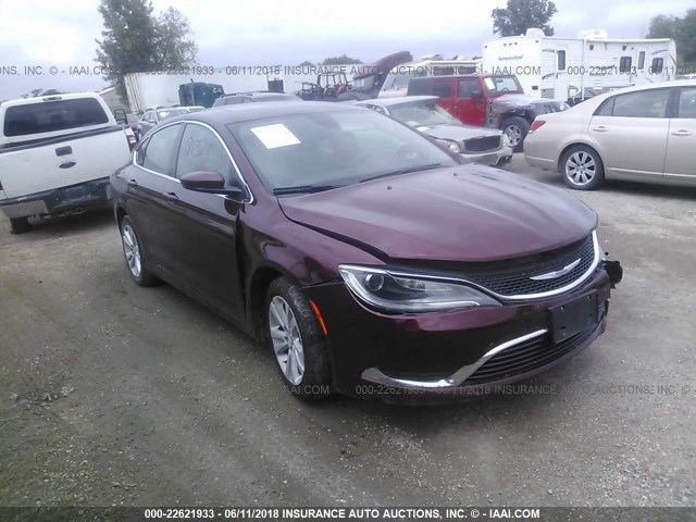 1C3CCCABXGN170261 - 2016 CHRYSLER 200 LIMITED RED photo 1
