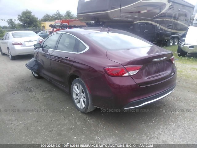1C3CCCABXGN170261 - 2016 CHRYSLER 200 LIMITED RED photo 3