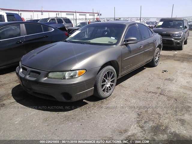 1G2WK52JX1F222894 - 2001 PONTIAC GRAND PRIX SE GRAY photo 2