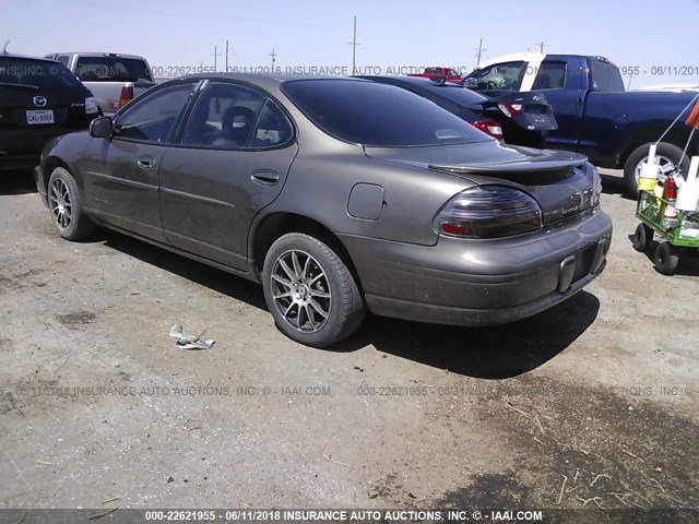 1G2WK52JX1F222894 - 2001 PONTIAC GRAND PRIX SE GRAY photo 3