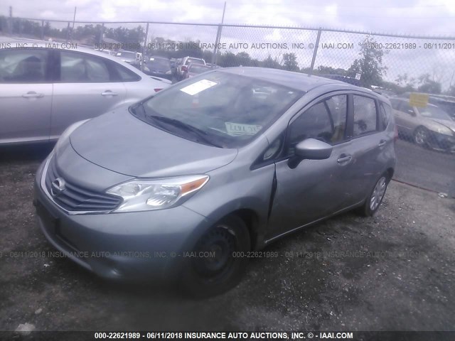 3N1CE2CP7FL374400 - 2015 NISSAN VERSA NOTE S/S PLUS/SV/SL/SR GRAY photo 2